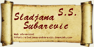 Slađana Šubarević vizit kartica